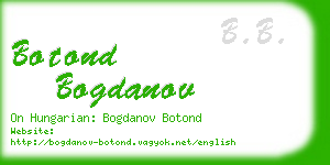 botond bogdanov business card